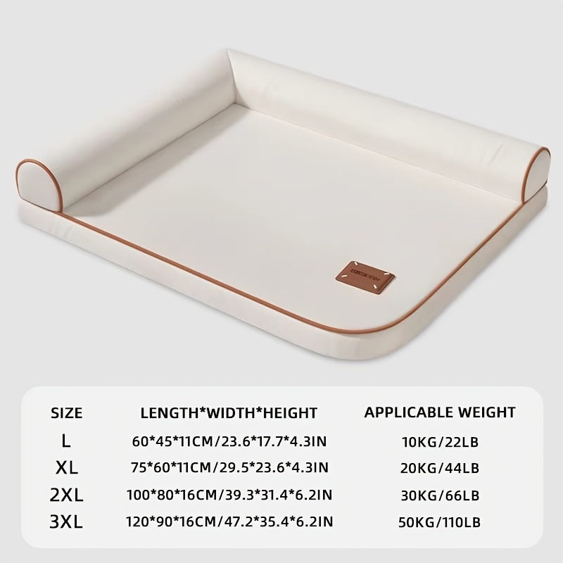 All-Season Tear-Resistant Dog Bed with Removable Washable Cover - Non-Shedding Latex-Filled Pet Nest for Medium & Large Dogs, Detachable Summer Pad, Durable Frame, Fits All Breeds (Easy-Clean Indoor/Outdoor Use), Indoor Outdoor Pets