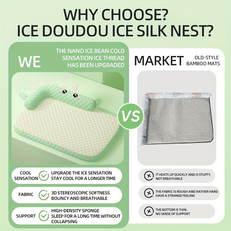 Dog Bed for Summer, Removable And Washable, Suitable for Small Breeds Like Bichon And Teddy, Featuring a Cool Mat.