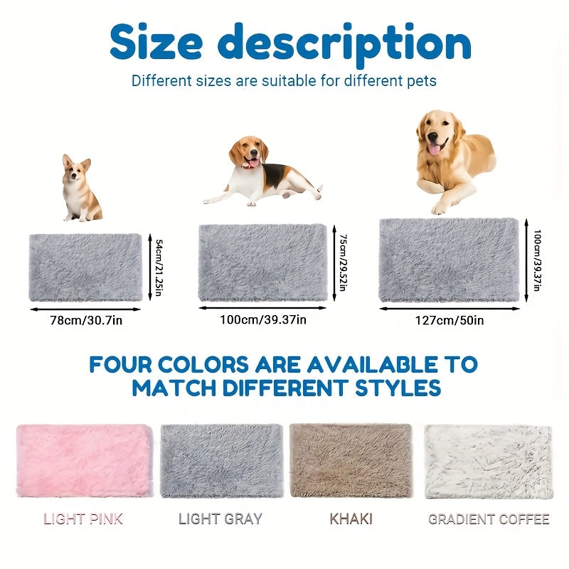 Double Layer Plush Pet Mat - Comfortable Mattress For All Seasons, Non Slip Nest, Large, Medium, And Small Dog Mats, Cat Blankets, And Puppy Blankets, Light Gray, Khaki, Gradient Coffee Light, Pink