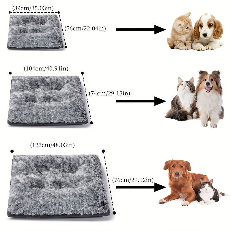 Luxury Plush Dog Bed with Non-Slip Bottom - Cushioned Interior, Easy-Clean Surface, All-Season Indoor/Outdoor Use - Soft Polyester Pet Bed for Medium, Small, Extra-Small Dogs - Modern Home Decor Elegant Gray, Pet Comfort Enhancement, Stylish Pet Accessory