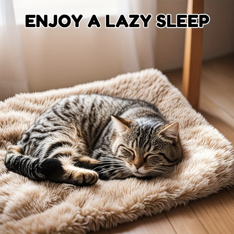 Double Layer Plush Pet Mat - Comfortable Mattress For All Seasons, Non Slip Nest, Large, Medium, And Small Dog Mats, Cat Blankets, And Puppy Blankets, Light Gray, Khaki, Gradient Coffee Light, Pink