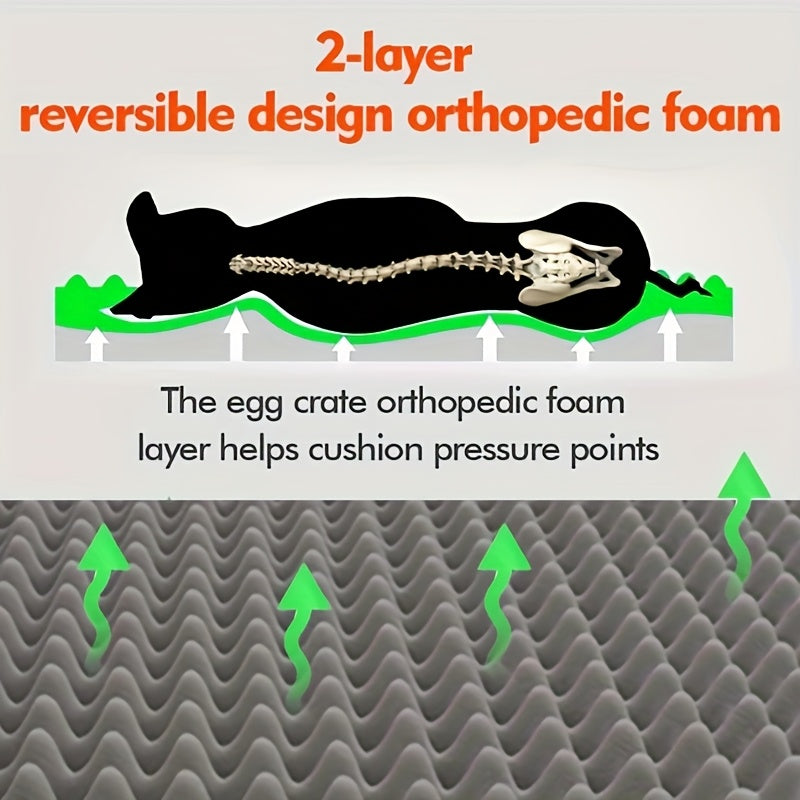 Super Large Dog Orthopedic Dog Bed Washable Dog Sofa Bed, Supporting Foam Pet Sofa Bed, Detachable & Washable, All-Season Use, Comfortable & Soft, Antiskid Bottom, Suitable for All Dog Sizes (Small, Medium, Large, Extra Large), Polyester Material, Easy