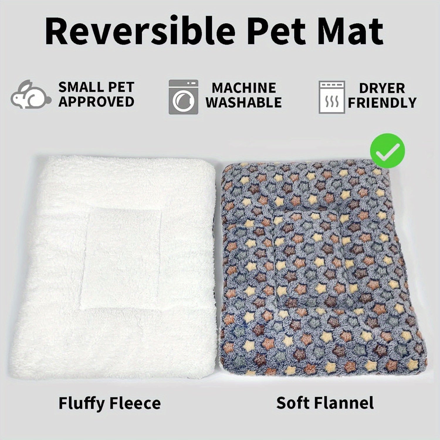 Set of Washable Mattresses for Guinea Pigs, Rabbits, and Small Animals - Cozy Star Pattern Winter Bedding with Soft Blue Fabric, Perfect for Indoor Pets Like Guinea Pigs, Rabbits, Mice, Hedgehogs, and Sugar Gliders, Rabbit Bedding | Star Pattern Bedding |