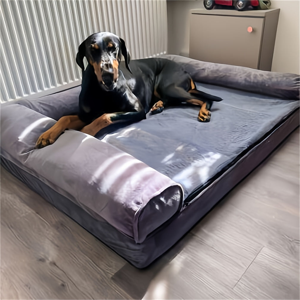 Large Sofa Dog Bed Hidden Zipper & Waterproof Lining-Ultra Plush, Orthopedic Memory Foam, Removable & Washable Cover, Anti-Slip Bottom, All-Season Comfort