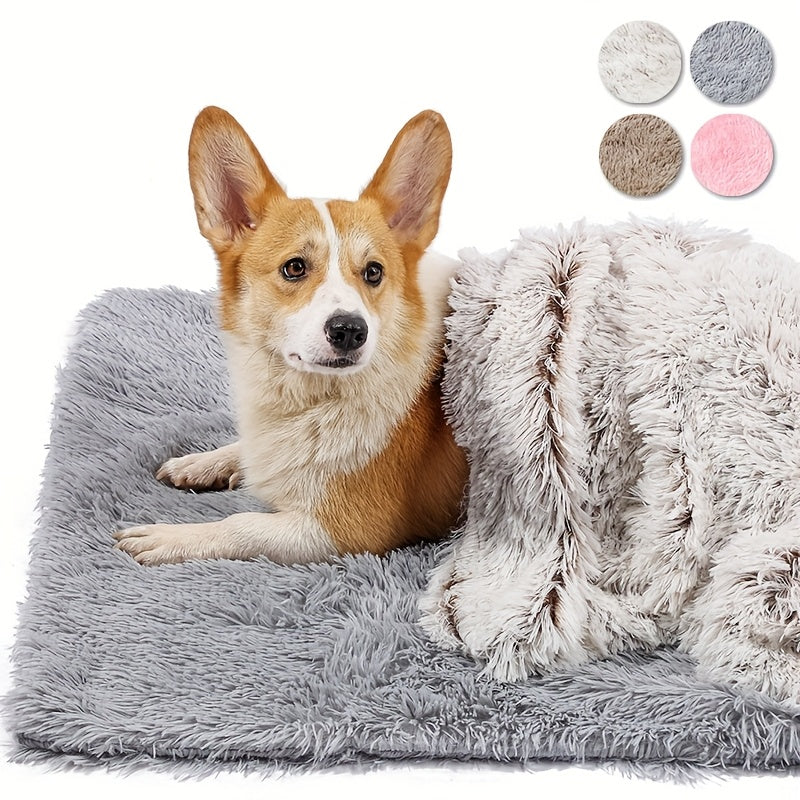 Double Layer Plush Pet Mat - Comfortable Mattress For All Seasons, Non Slip Nest, Large, Medium, And Small Dog Mats, Cat Blankets, And Puppy Blankets, Light Gray, Khaki, Gradient Coffee Light, Pink