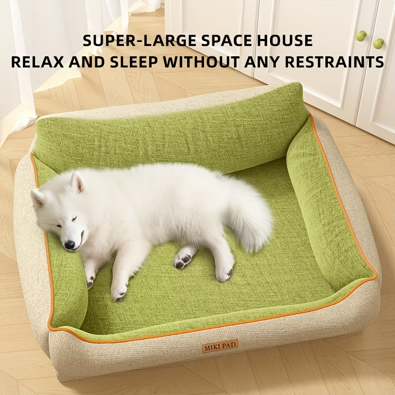 All-Season Pet Sofa Bed for Dogs - Durable, Washable, Tear-Resistant, Spine-Shared Design with Plush Cushion & Sturdy Frame, Easy Assembly, Perfect for Medium to Large Breeds, Cozy Indoor/Outdoor Use, Dog Bed, Indoor Pet Furniture, Modern Pet Furniture,