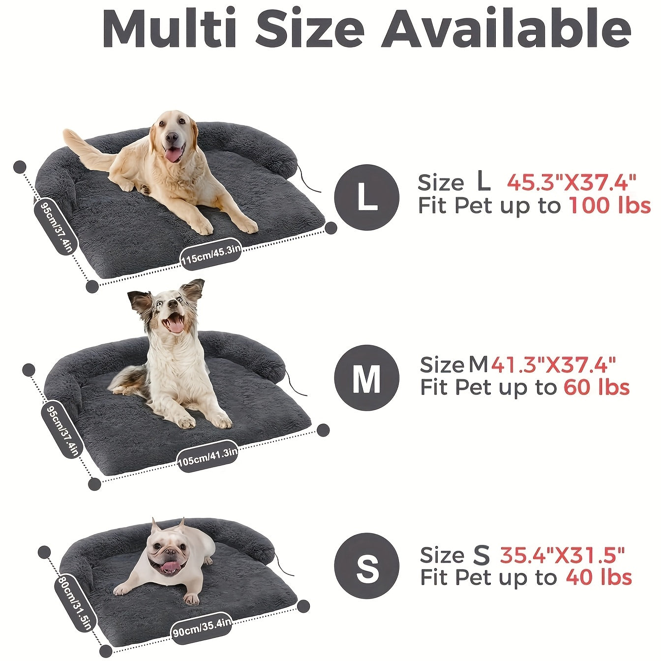 1pc pet sofa protective plush dog cushion sofa cat and dog sofa bed with soft neck cushion, dual-purpose pet bed dog sofa bed, dog sofa cushion universal for all seasons suitable for large, medium and small cats and dogs