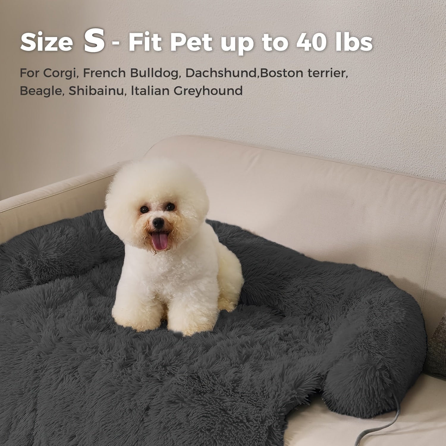 1pc pet sofa protective plush dog cushion sofa cat and dog sofa bed with soft neck cushion, dual-purpose pet bed dog sofa bed, dog sofa cushion universal for all seasons suitable for large, medium and small cats and dogs
