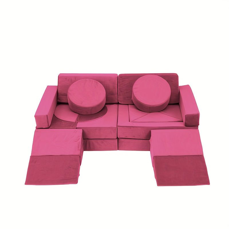 18pcs Curved Multiple Shapes Pet Bed, Modern Cloud Sofa with Soft Boucle Upholstered, Comfortable Animals Couch for Living Room Home Stuff