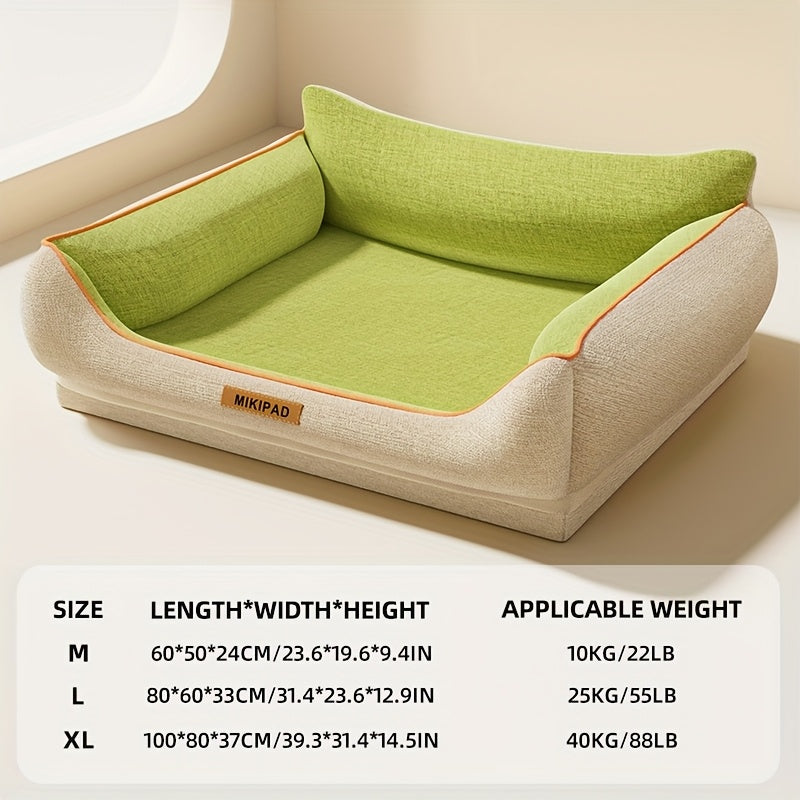 All-Season Pet Sofa Bed for Dogs - Durable, Washable, Tear-Resistant, Spine-Shared Design with Plush Cushion & Sturdy Frame, Easy Assembly, Perfect for Medium to Large Breeds, Cozy Indoor/Outdoor Use, Dog Bed, Indoor Pet Furniture, Modern Pet Furniture,